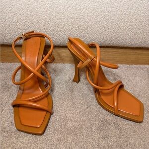 Schultz Orange Strappy Heels